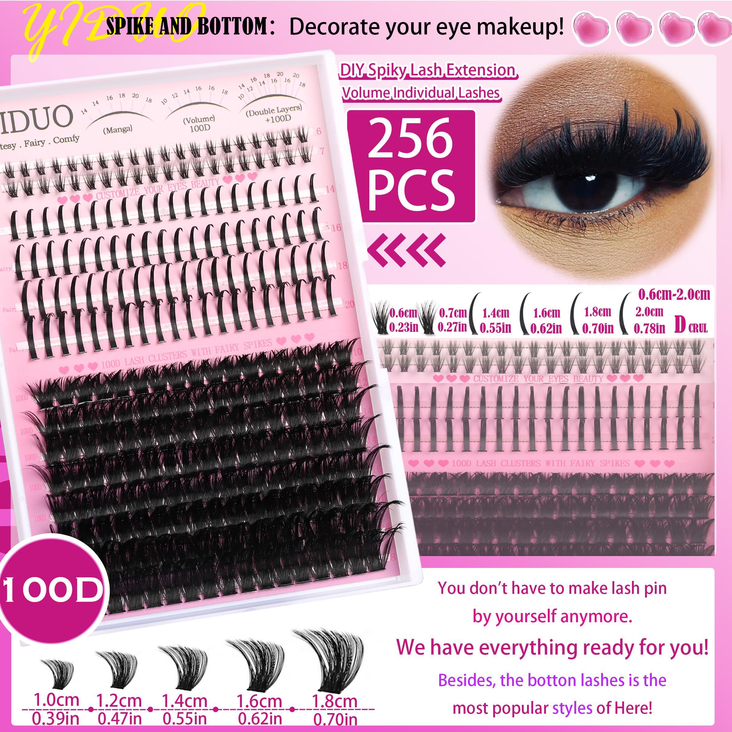 Individual False Eyelashes Kit, 60D/80D/100D Mixed-Length Eyelash Extensions, Self-Grafting Curly Eyelashes for Eye Makeup Enhancement, Cosmetic Eyelash Set #TOP PICKS