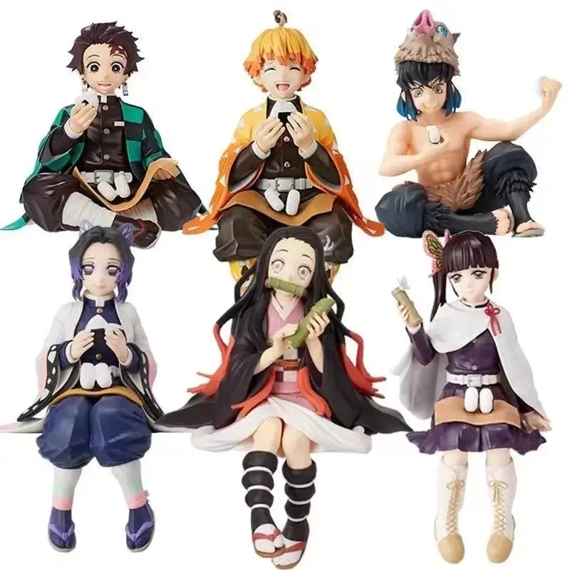 Anime Demon Slayer Action Figures Tanjirou Tomioka GiyuuZenitsu  Kochou Nezuko Anime Figure Collect Kid Doll Toys for Children