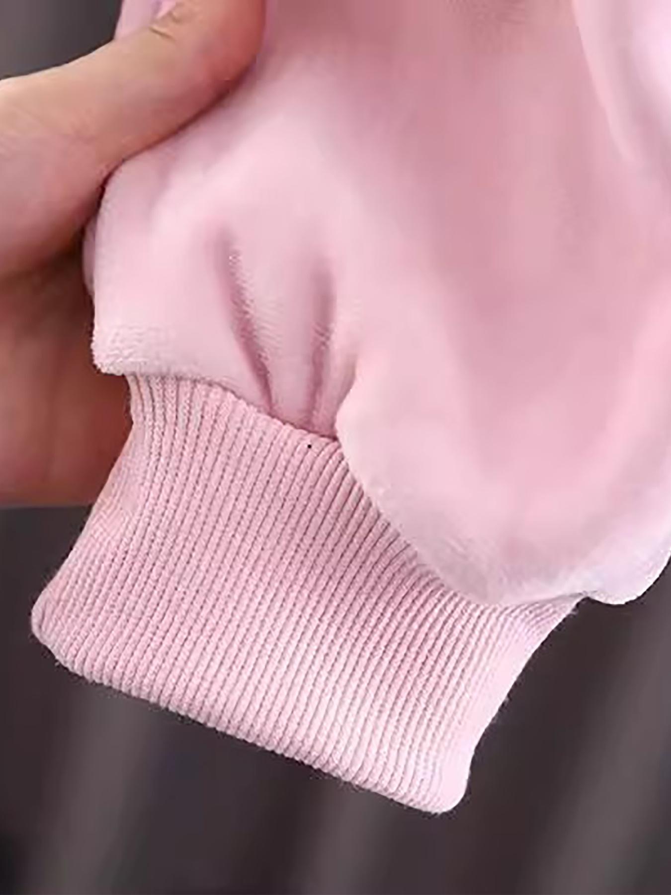 Fashion New Cartoon Embroidered Rabbit Pattern Hoodie and Pants Set Girls - Hooded Design, Perfect Choice Autumn and Winter, Perfect Outdoors