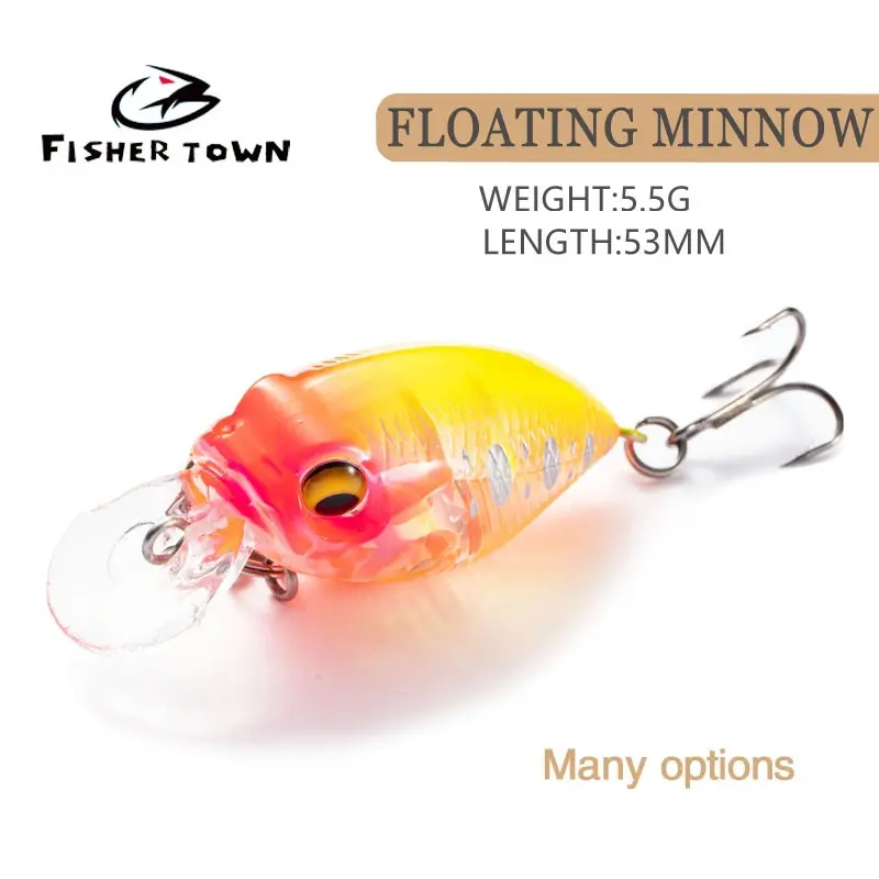 1pc Floating Lure: Features a colorful, reflective finish and realistic 3D fish-scale pattern; equipped with an internal rattle ball. Suitable for anglers of all levels fishing in natural waters such as lakes and rivers.