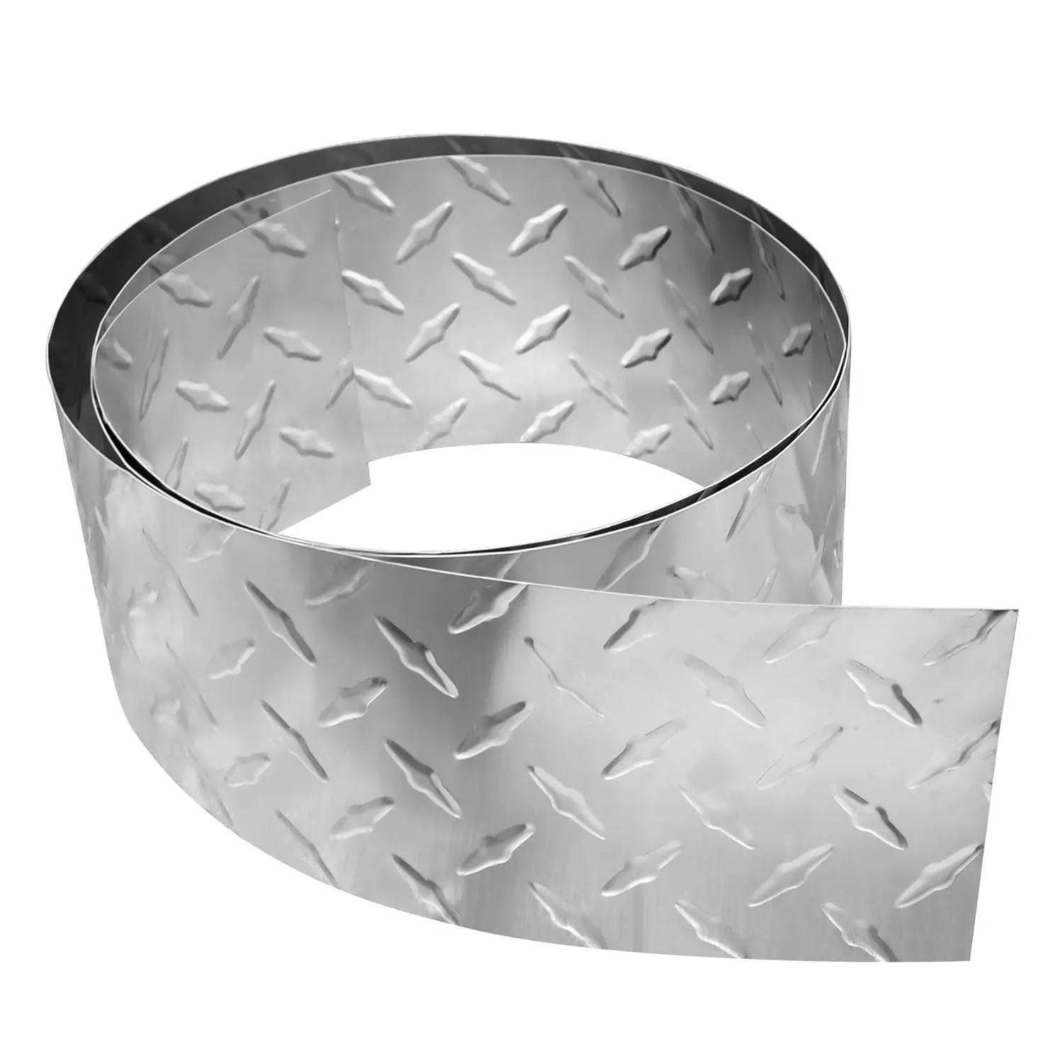 6in X 8ft Embossed Diamond Aluminum Plate 0.03inch Thin Mill Finishing Checker Tread Plate/Rolls for Commercial & Residential Use Cargo Trailer Gravel Guards Campers and RV’s