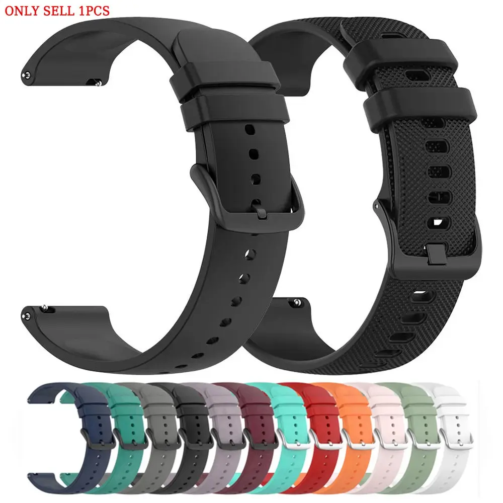 Sports Silicone 20mm 22mm Watch Strap For Garmin Venu 3 Band Forerunner 570 265 255 Music 170 165 Vivoactive 6 5 4 3 For Garmin Venu Sq 2 Plus Approach J1 Replacement Bracelet Smartwatch Replacement Straps