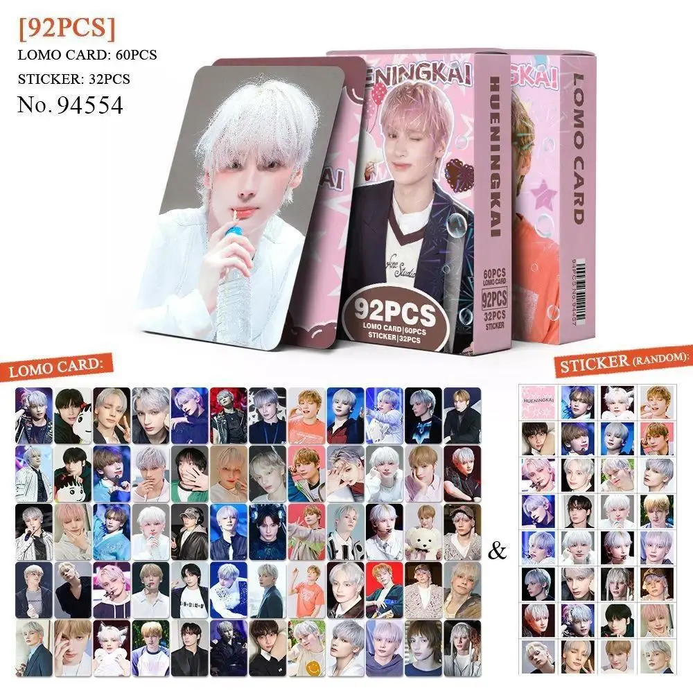 92 Korean Entertainment Mini Cards of Male Idol Group Star Photo Stickers LOMO Cards Fan Support Collection Cards Gift