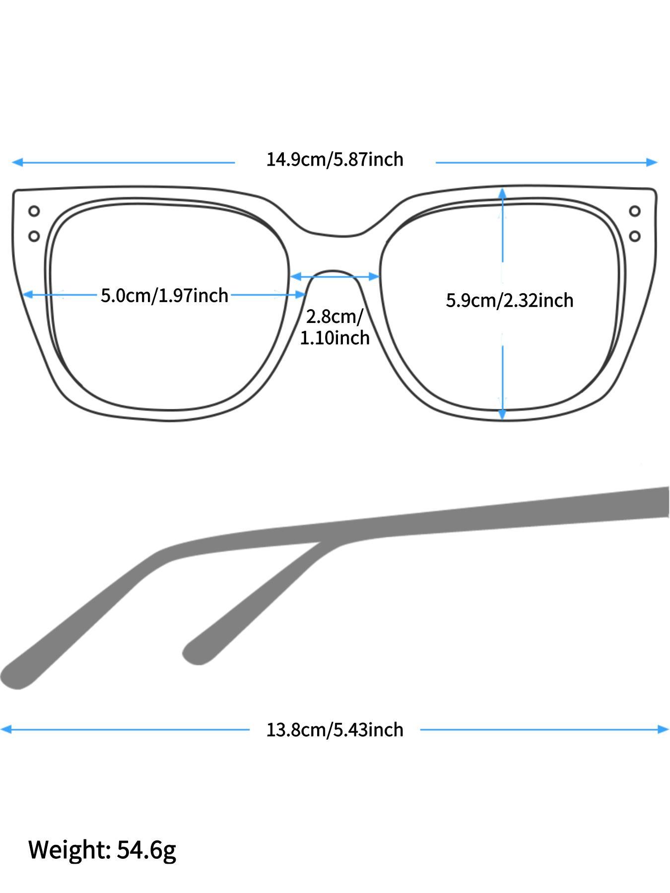 Fashion Floral Pattern Eyeglasses Frame, Casual Large Frame Eyeglasses for Women & Girls, Fashion Eyeglasses for Work, Daily Clothing Decor, Stylish Square Frames, Fashionable Frames Glasses