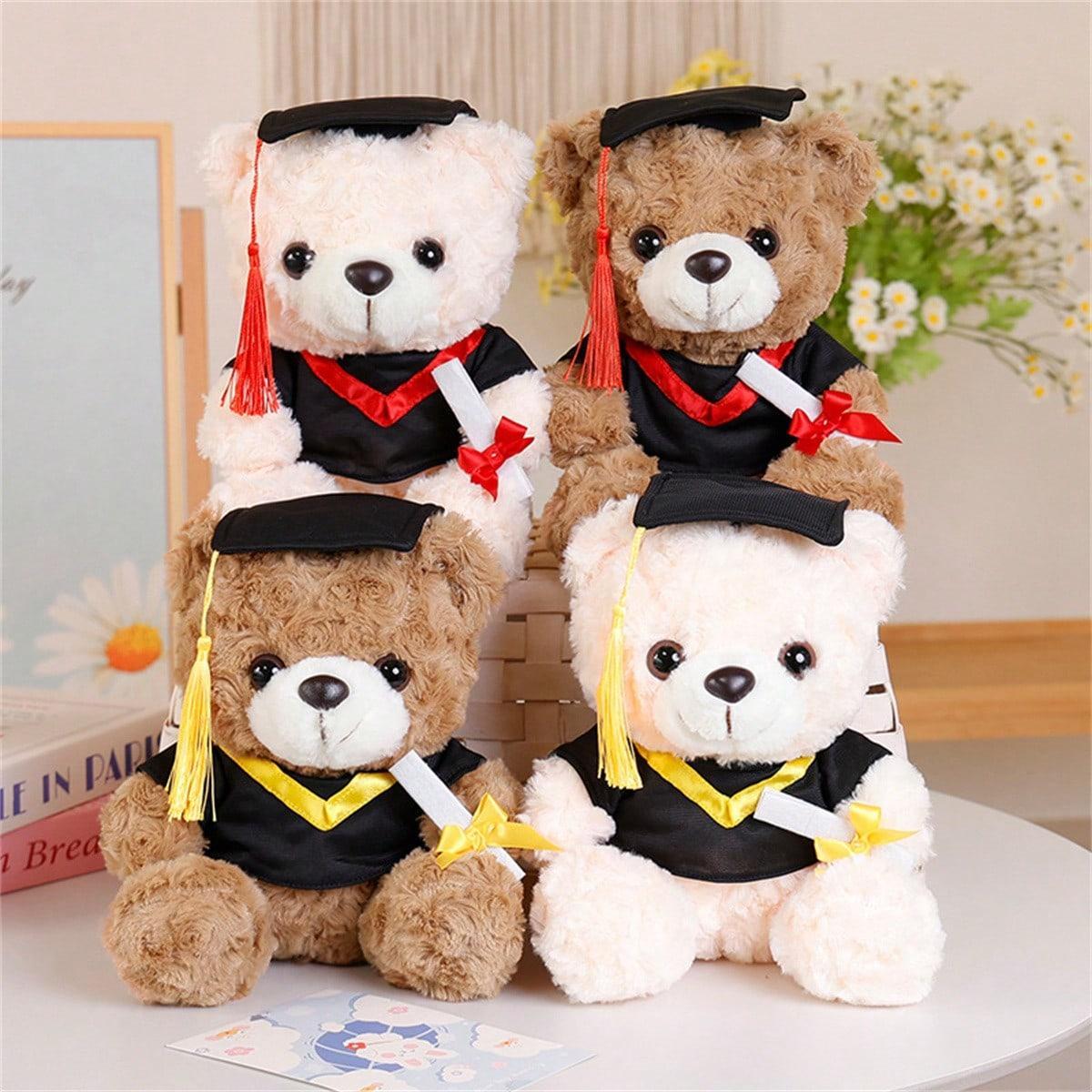 Cute Graduation Gown Teddy Bear Plush Toy, Perfect for Kids' Room Decor, Special Gifts for Christmas, Graduation, Birthday, New Year, Mother's Day
