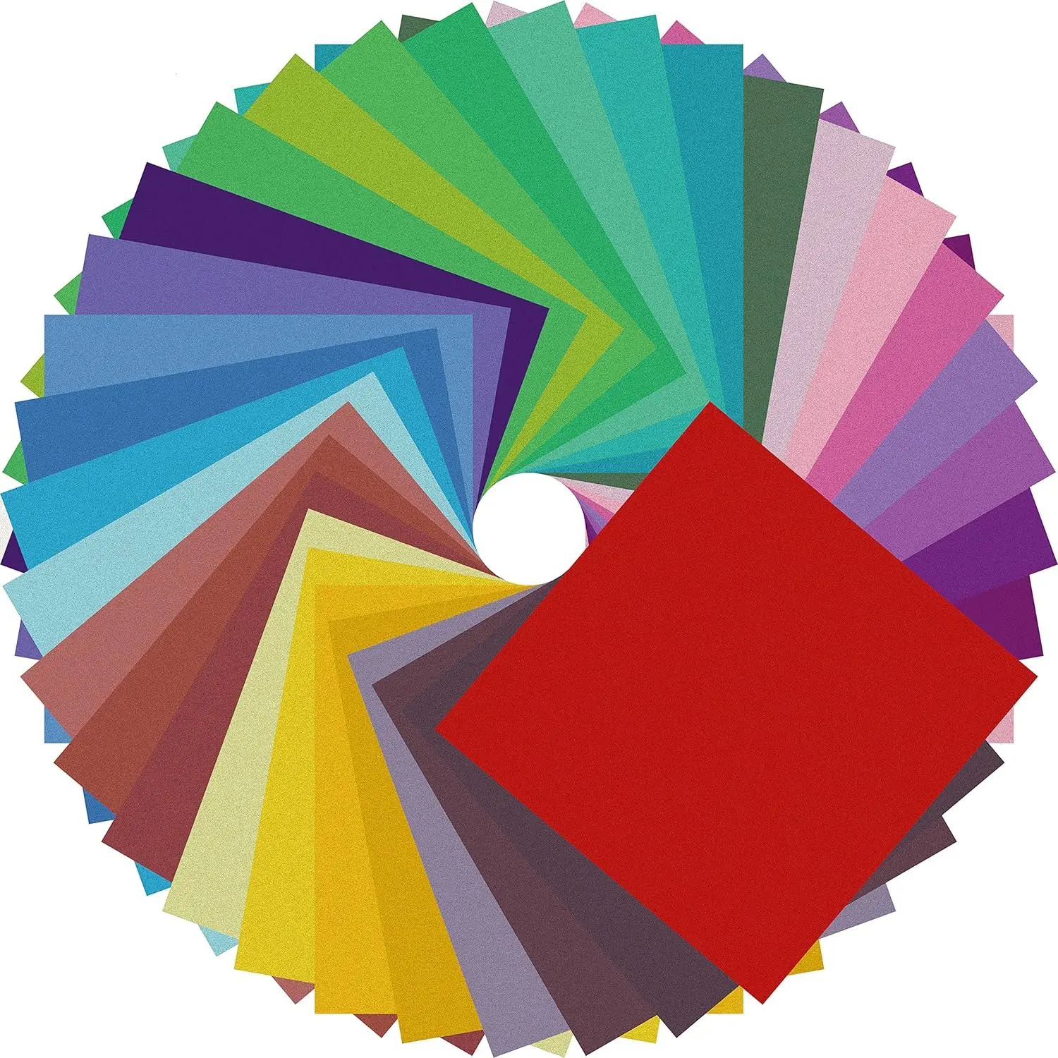 Origami Paper 200 Sheets 6 x 6 Inch Double Sided Colored Paper | Easy to Fold,No-Fading Colors,Holds Crisp Creases ,Multi Solid Colors, Crafts for  Projects