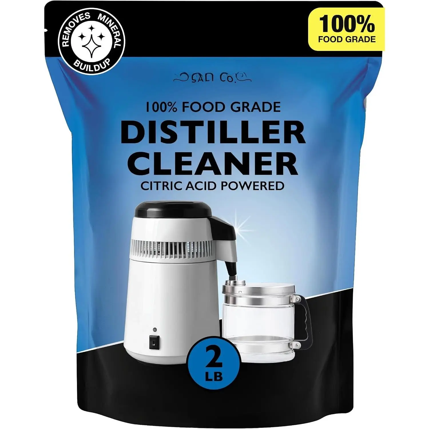 Citric Acid For Cleaning Descaling  – Pure Cleaning Citric Acid  with Scoop | ,  Formula for Water Distiller, Espresso Machines, Humidifier – 2 LB Bag