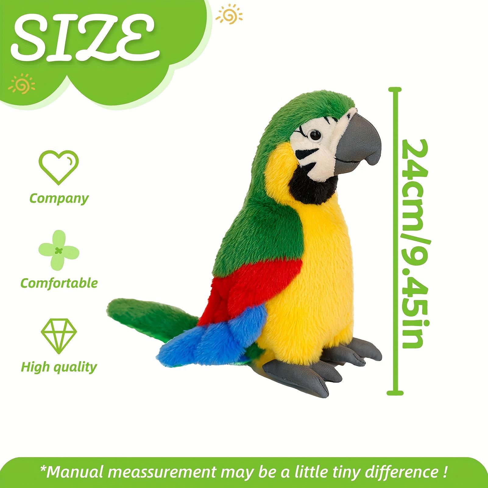 Plush Toy of a Parrot, Cute Fluffy Stuffed Bird, Cartoon-Style Parrot Doll Charming Home Decoration, Perfect Birthday Gift for Kids, Great Present for Halloween and Christmas