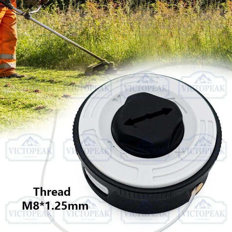 Grass trimmer head (C3-2 model M8 * 1.25mm) for trimming grass heads. M8 universal type. Suitable for grass trimmer heads with 8 mm right-hand thread.Thread size: M8 * 1.25mm