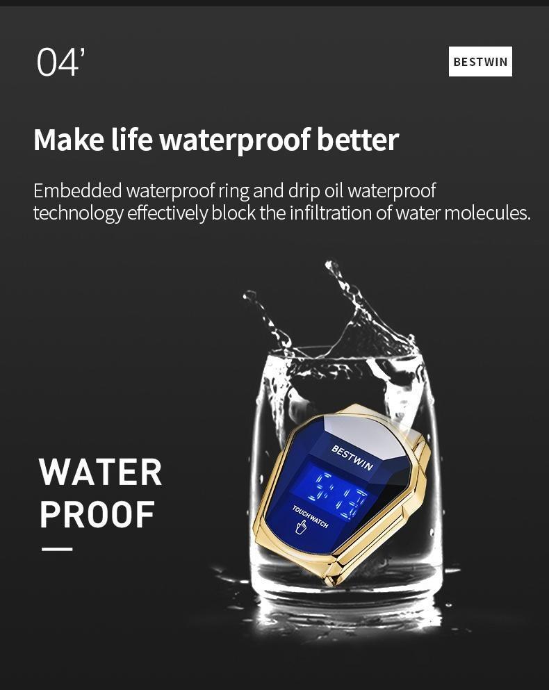 Touchscreen Racing Sport watch Luxury Mens Racing Sport​Iridescent diamond-shaped mirror surfacet WatchMultifunction Chronograph  Stainless Stee!Casual Business Stvle Perfect Giftfor Him fashionable wristwatch time display