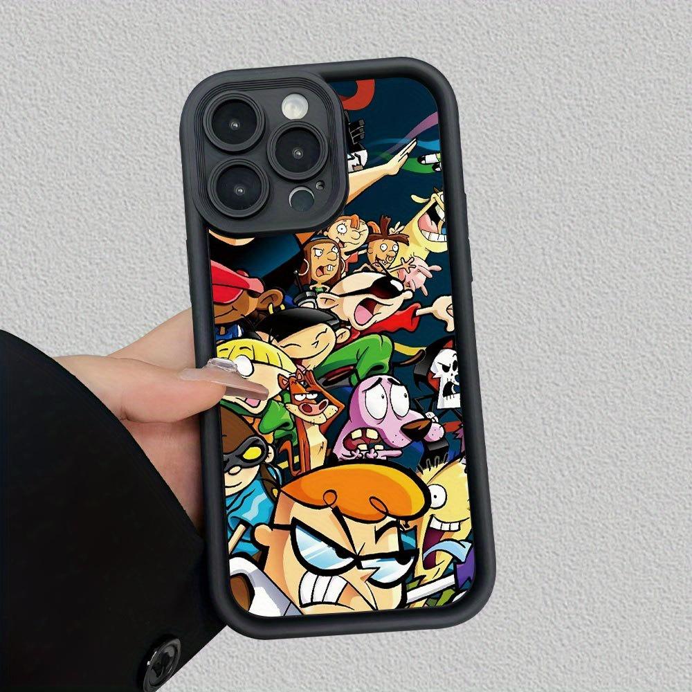 [1pcs Cartoon Character Mobile Phone Case]Cartoon character pattern UV printing matte mobile phone case, 360-degree all-round protection, suitable for Iphone11 12 13 14 15Pro longest X/XS7 8Plus SE Mini and Samsung Galaxy S25 S24 S23 S22 Protective Cover