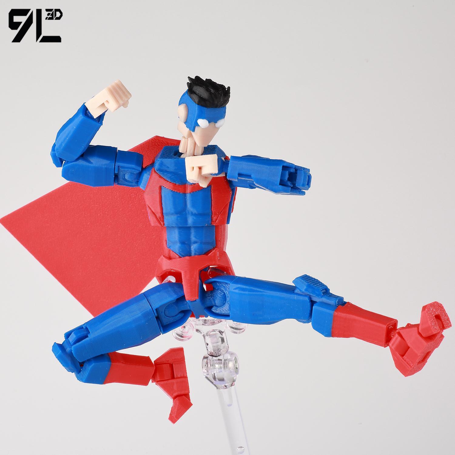 9L3D Printed Superheroes Invincible SuperMark Anime Multi-Jointed Shapeshift Toys Action Figures Mannequin Model Ornaments Gifts