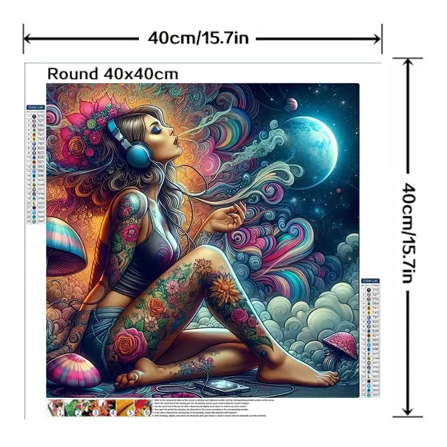 Cartoon Pattern DIY Diamond Arts Colorful Painting Kit without Frame, DIY 5D Diamond Arts Colorful Painting Kit, Wall Art Decor for Home, Diamond Painting Kits Crafts