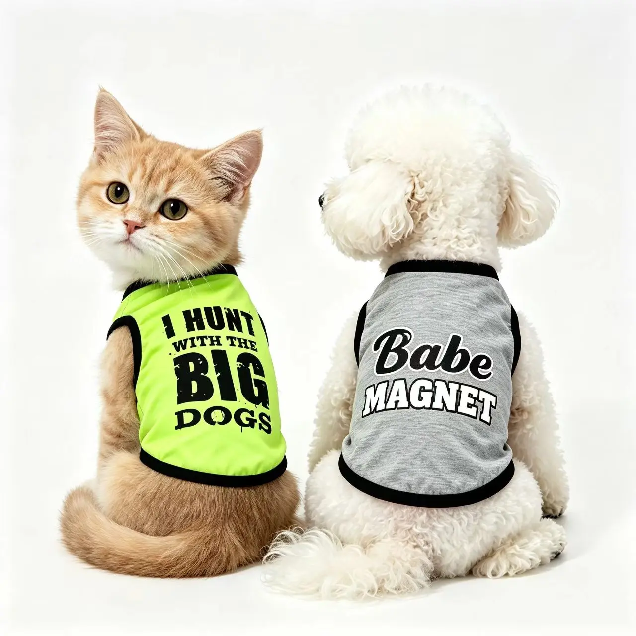 2-Pack Pet Summer Breathable Vest, Clothing, Cat Dog Universal, Lightweight Sweat-Resistant, Shape Retention, Comfortable Fit