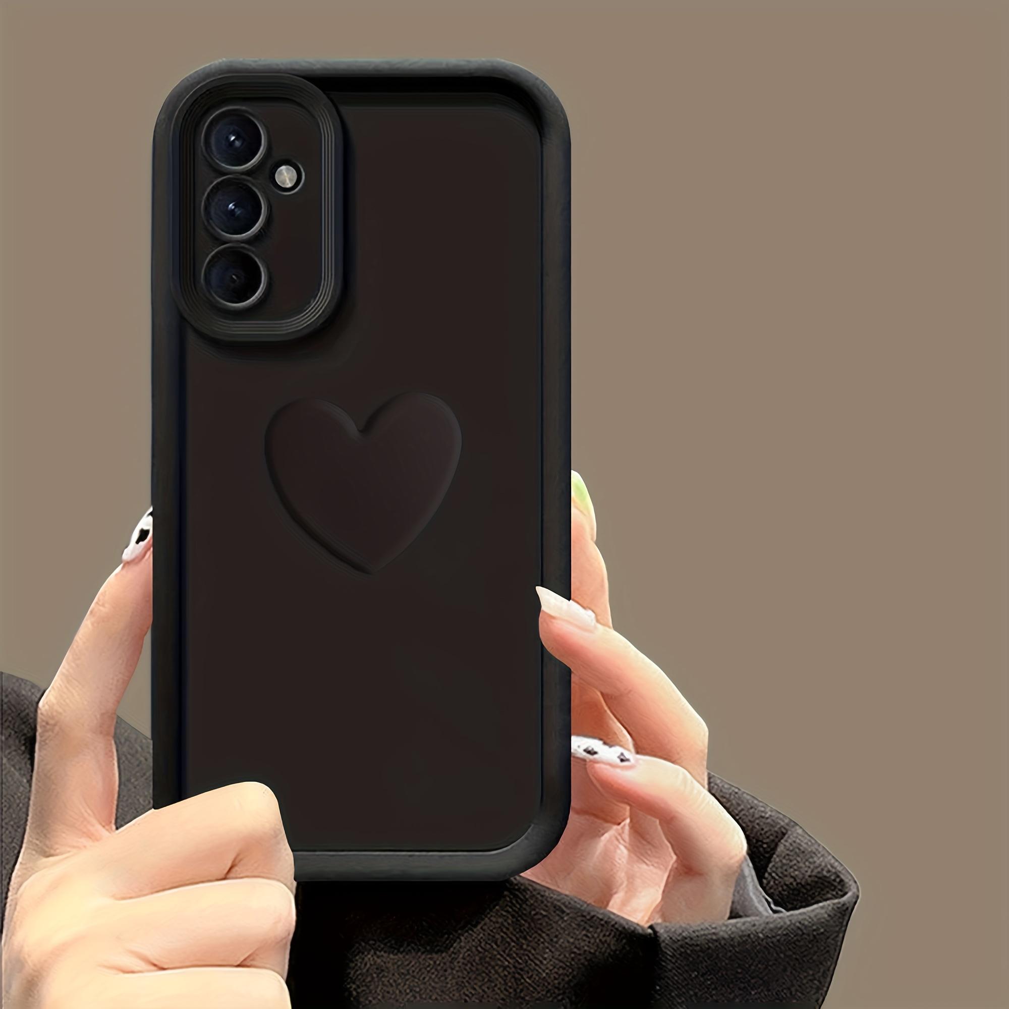 TPU Mobile Phone Case with Heart Shape Decoration Compatible with Galaxy A56/A55-5G/A36/A35-5G/A26-5G/A25-5G/A16-5G/A15/73-5G