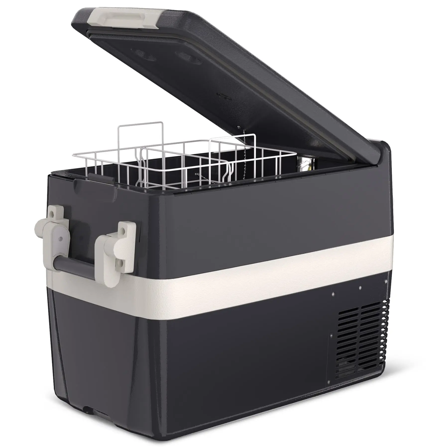 42QT Portable 12V Car Refrigerator - Dual Zone Electric Cooler & Freezer 0℉~50℉ for Truck, Camping, Boat & Travel - AC/DC Smart LCD