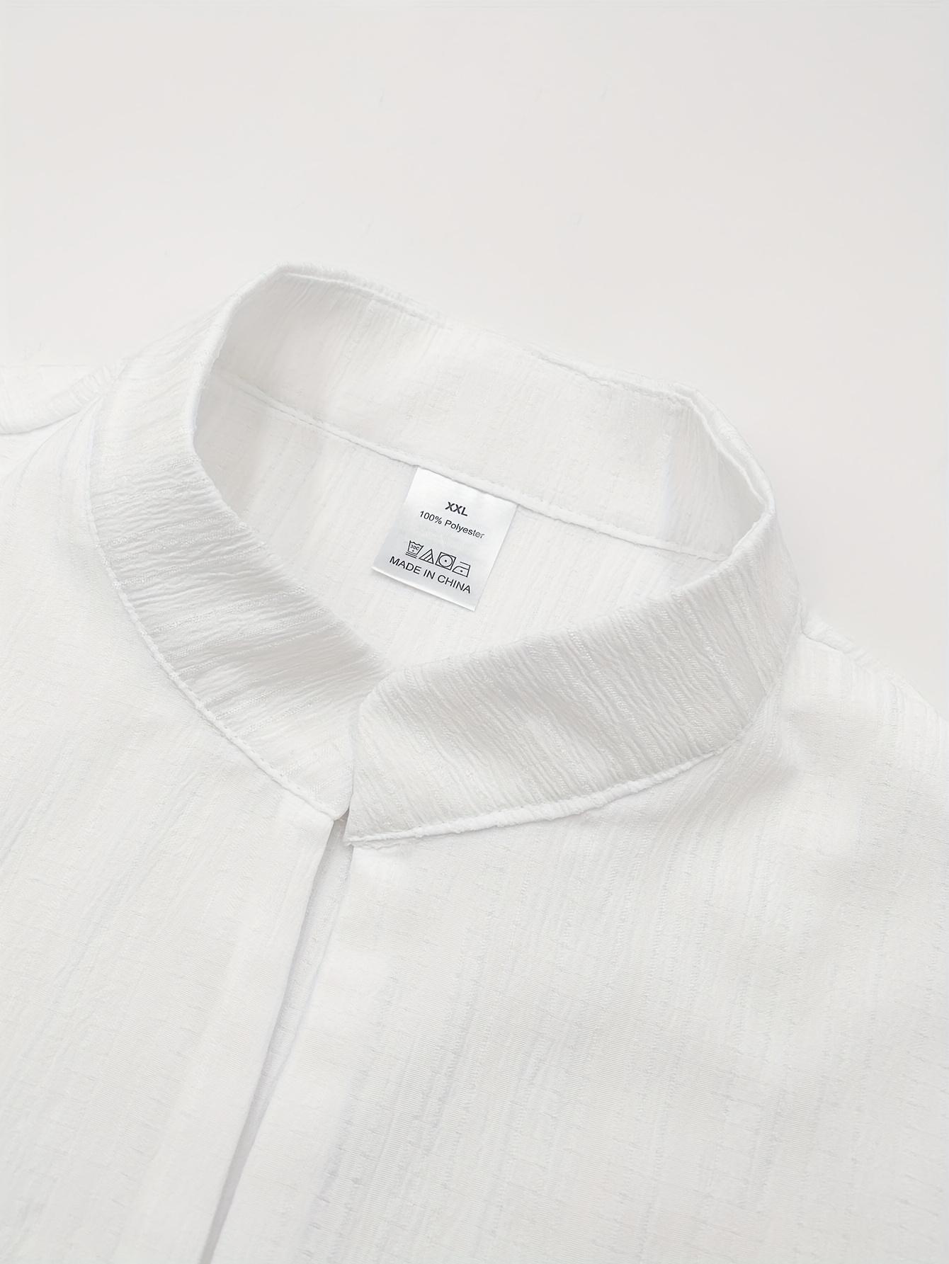 Men'S Fashion Print Suit, Casual Pure White Texture Print Pattern, Casual Party, Evening Party Daily Festival, Home, Four Seasons Stand-Up Collar Casual Suit