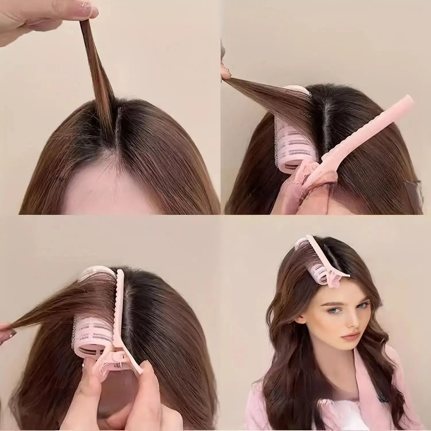2Pcs Root Volume Hair Clips, Instant Fluffy Heatless Root Lifting Curlers, No-Heat DIY Styling Tools For Natural Bangs, Fit Long & Short Hair Daily Hairstyle Accessory