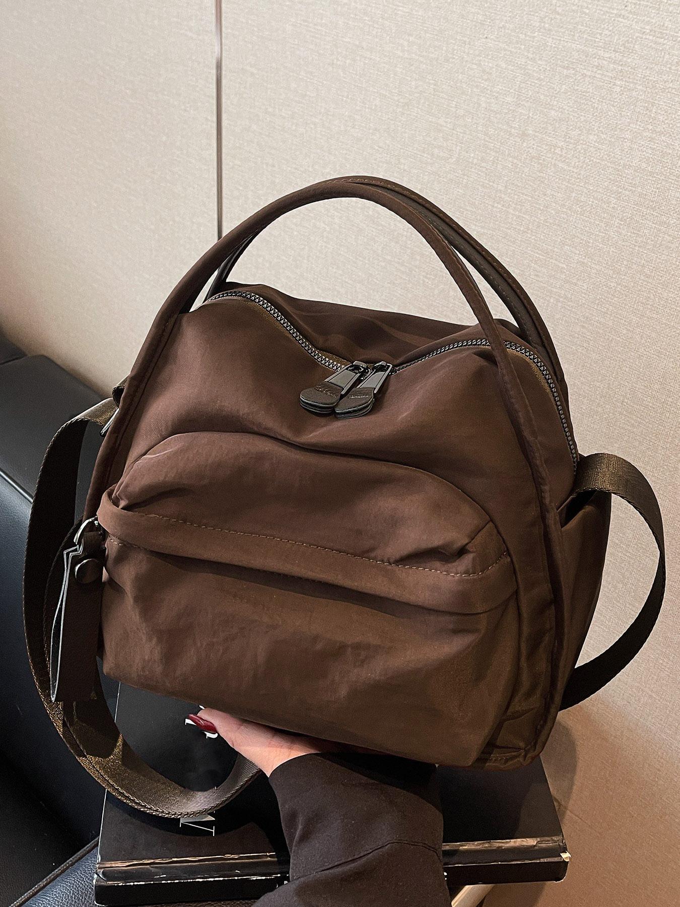 Women's Elegant Solid Color Shoulder Bag, Fashionable Zipper Crossbody Bag for Daily Use, 2025 Fall & Winter Versatile High-quality Daily Commuting Bag, Casual Commuter Bag