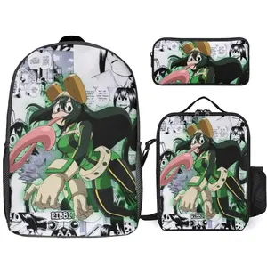 My Hero Academia Backpack 3 Piece Set Travel Daypack Combination, Back to School Gifts