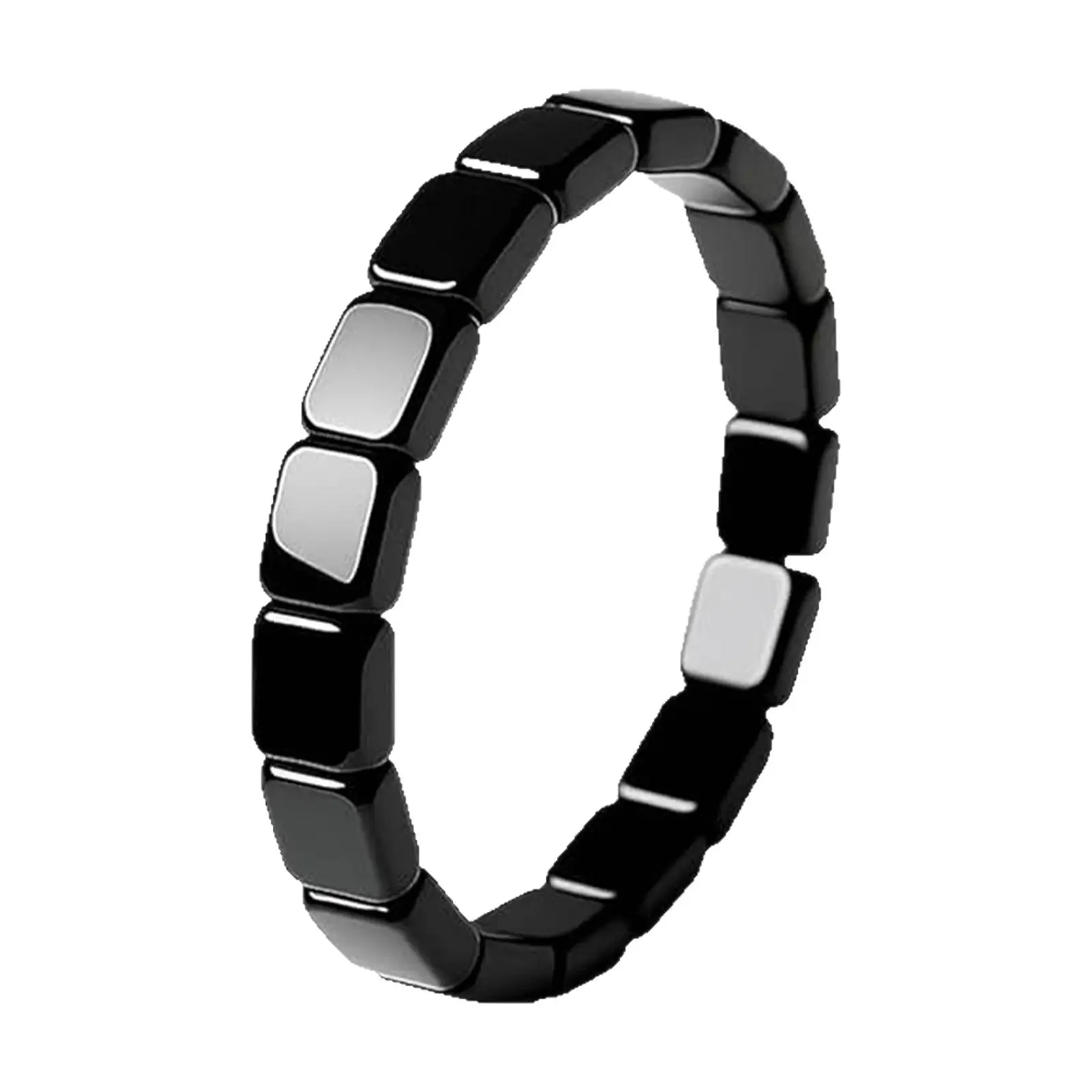 Hematite Bracelet for Men Stone Beaded Bracelet Energy Balance Focus Strength Healing Bracelet for Him Gift Adjustable Bangle