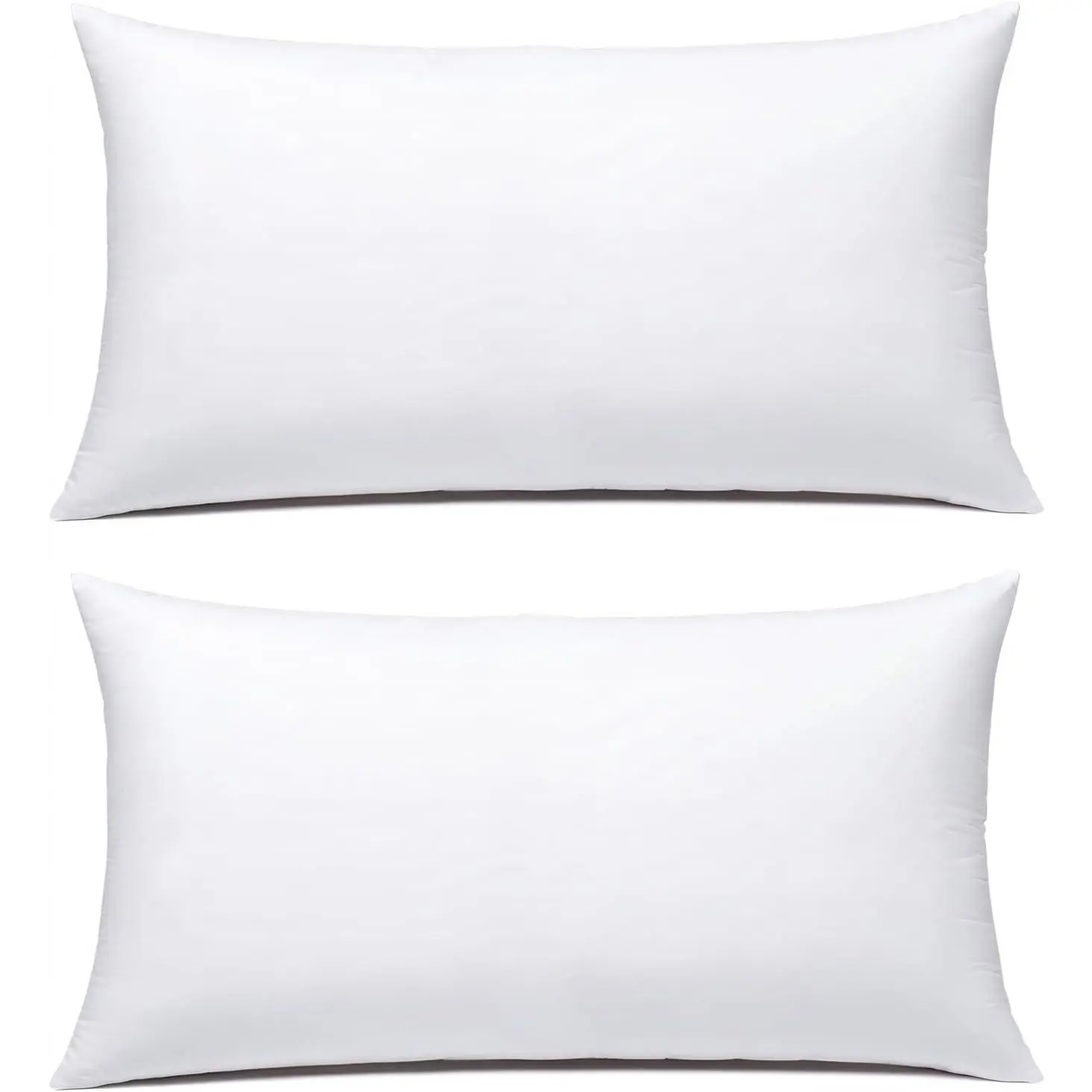 Throw Pillow Inserts   Pillow Stuffer Rectangle  Pillow for Decorative Pillow Covers Cushion Set of 2-12 x 20 Inches