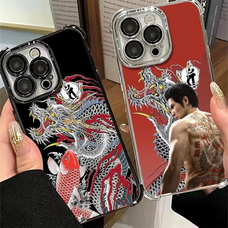 Yakuza 0 Character-Based Customized Casual Figure Smartphone Case - Shockproof, Aesthetic Accessory for iPhone 11-17 Pro Max/Plus, Samsung Galaxy S23-S25