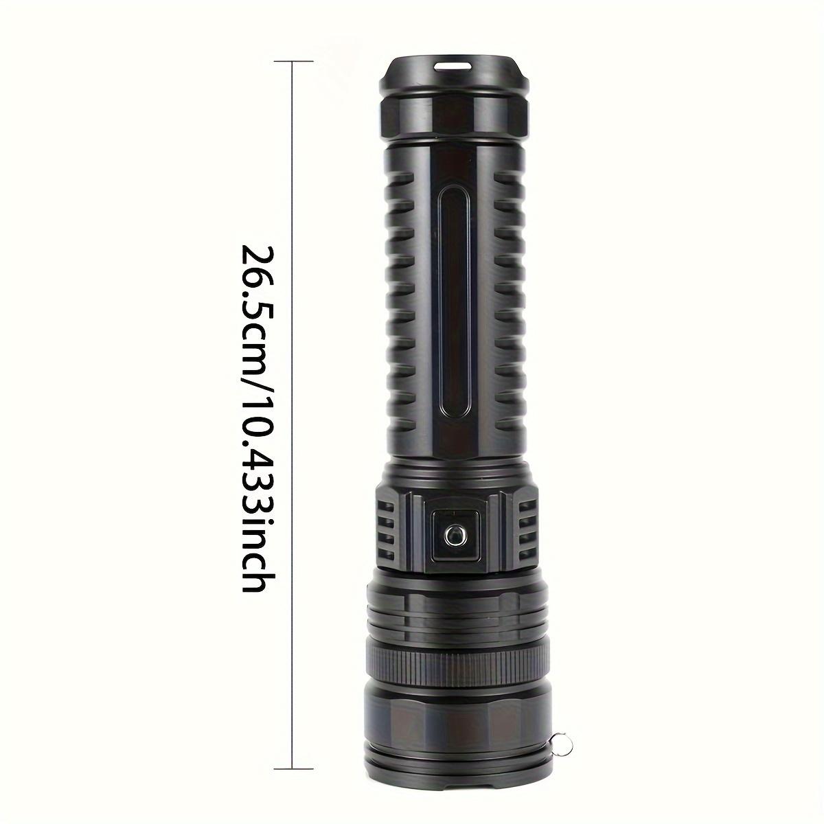 Super Bright Flashlight, White Laser Strong Light Long-Distance Spotlight, with COB Light Source, Multi-Functional USB Rechargeable LED Flashlight, Adjustable Focus, for Emergency and Tactical Use