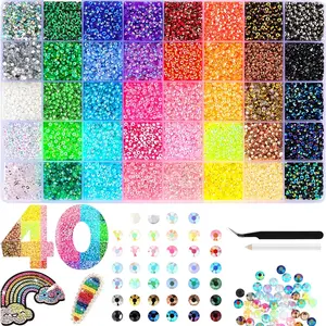 40 Color with 40000Pcs Jelly Rhinestones synthetic beads With Kit for Bedazzling 3mm Multicolor synthetic beads Resin Flatback beads for Bedazzling Multicolor Synthetic Beads Resin Flatback for Art Bedazzler Kit, for Crafting Book Shoes Nail Art party