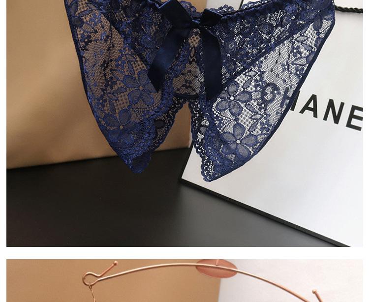 Women's Open Crotch Panties Low Waist Sexy Lace Transparent No-Remove Plus Size Briefs