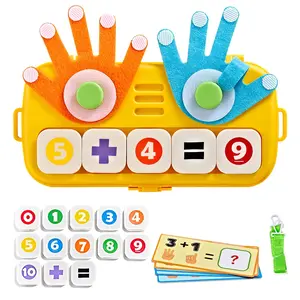Children's Mathematics Learning Toy - Educational Counting Set, with Finger Chessboard, Number, Flashcards, Learning Activity Educational Toys, Random Accessory Colors