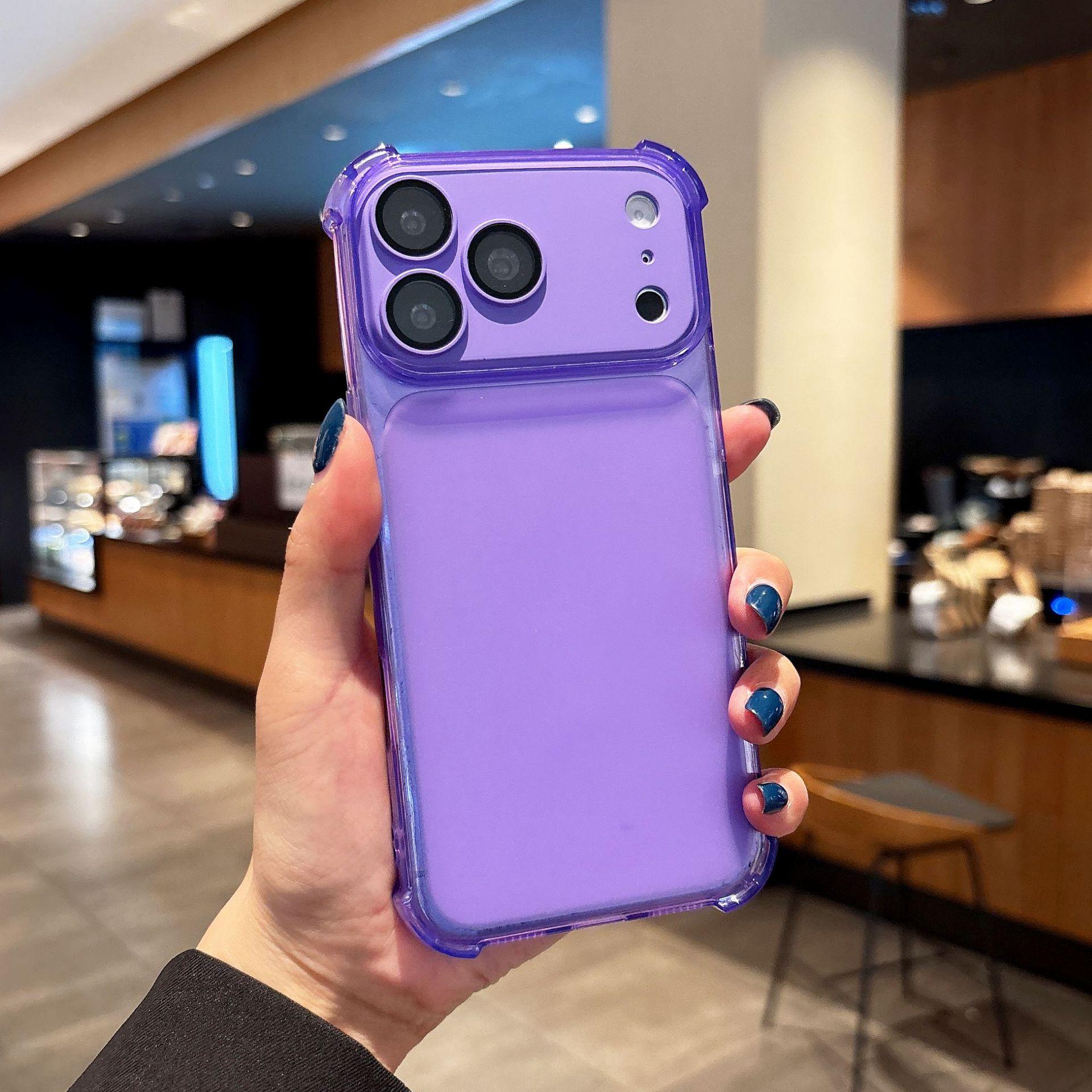 Four-corner anti-drop detachable lens case that instantly transforms into a 17-inch one, suitable for iPhone 17/16/15/14/13, shockproof and anti-drop full-coverage protective case with large viewing window