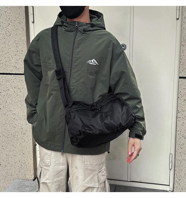 Men’s Waterproof Canvas Messenger Bag - Japanese Dumpling Crossbody Bag, Large Capacity, Multi-Pocket, Lightweight, Durable, for Work, Travel Men’s Waterproof Canvas Messenger Bag - Japanese Dumpling Crossbody Bag, Large Capacity, Multi-Pocket, Lightweight, Durable, for Work, Travel