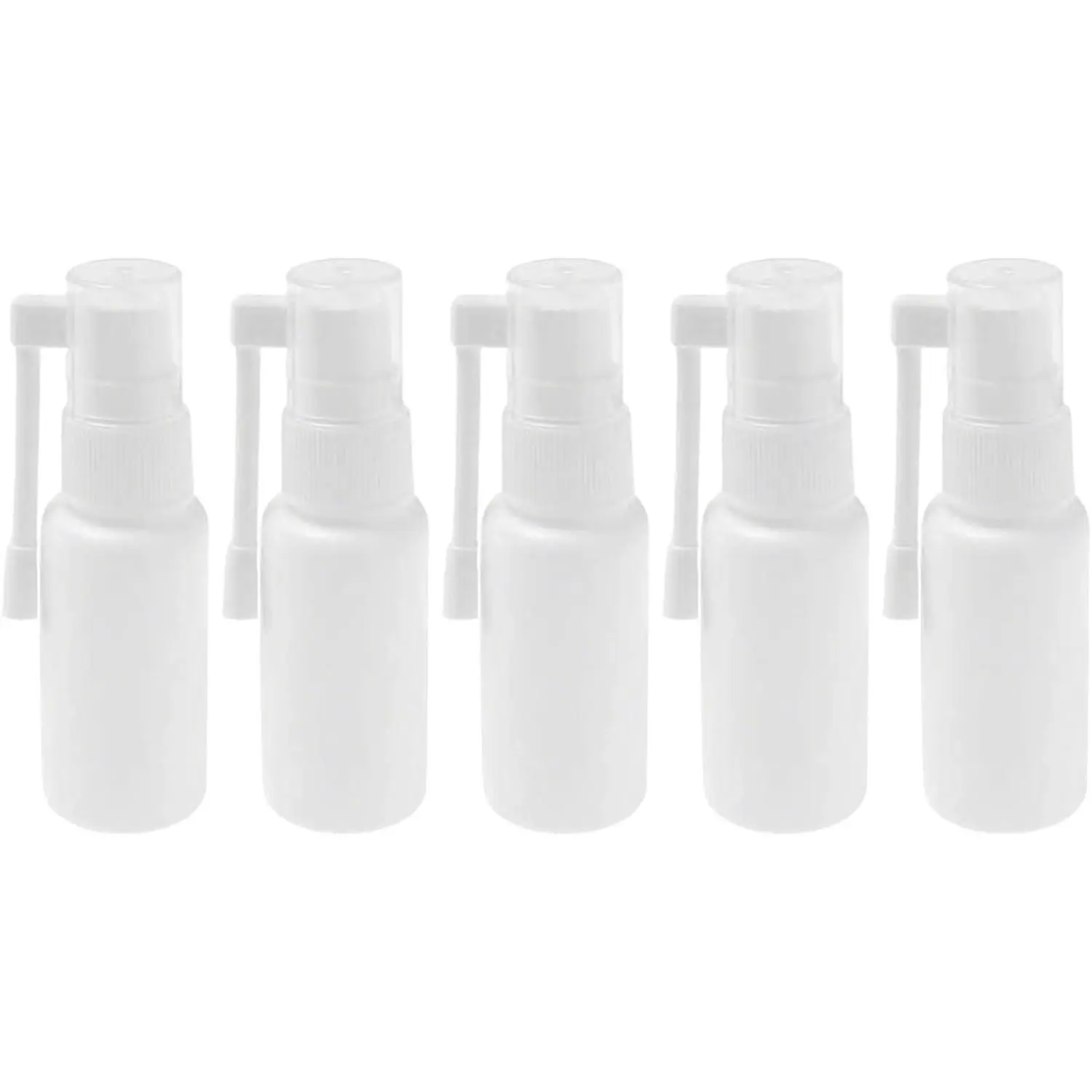 30ML White Plastic Empty Portable Nasal  Bottle With 360  Rotation Atomizer Refillable Saline Water  Perfume Storage Container For Travel  Use Pack of 5