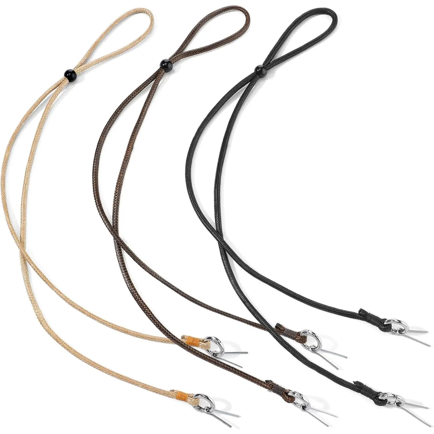 3 Pcs Western Braided Stampede String Hat Chin Strap with Cotter Pins for Cowboy Hats