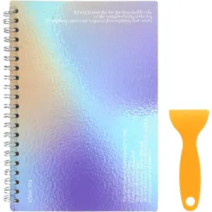 Sticker Collecting Album - Blank Release Paper Notebook with  PP Cover, 40 Sheets Double-Sided Empty Stickers Storage Book with Scraper, Decal Saver and Keeper for Adults