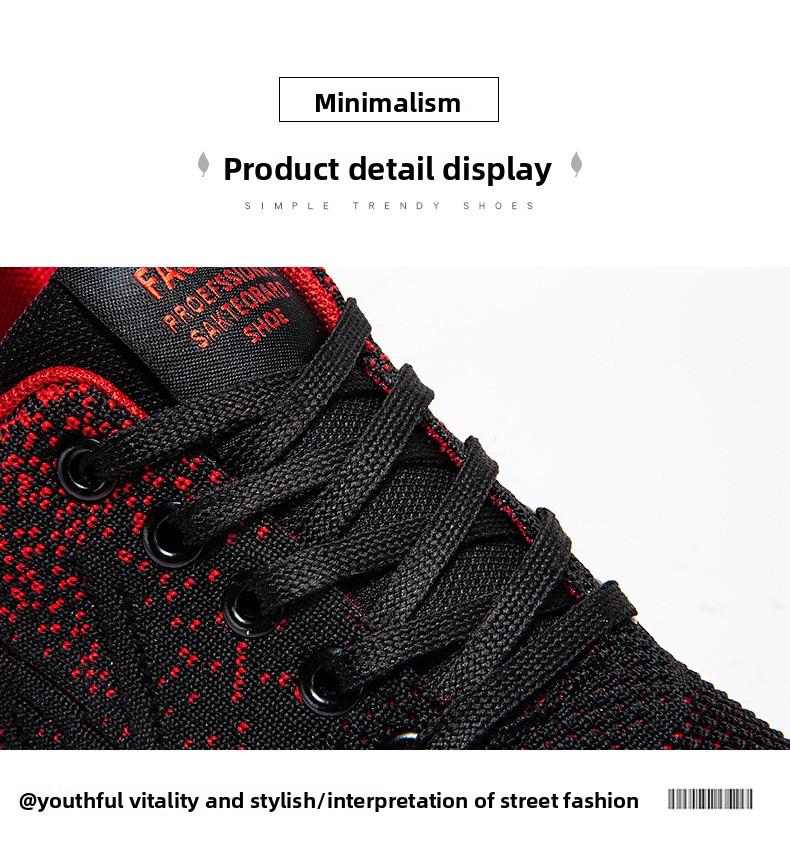 New men's sports shoes with soft soles, comfortable running shoes, breathable fly-knit fabric shoes, popular cross-border export sports and casual shoes