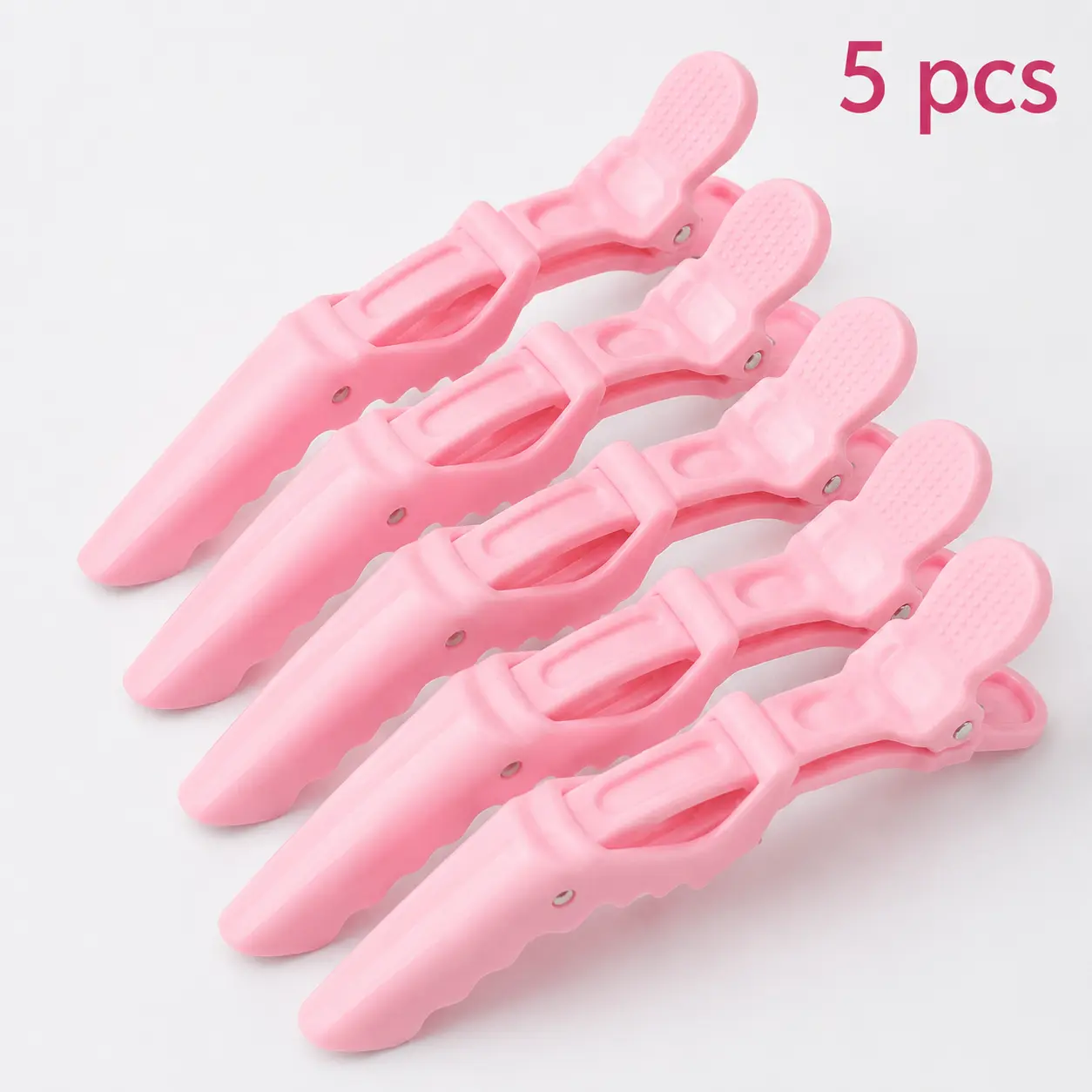 5 Pack Professional Plastic Alligator Hair Clips, Salon Sectioning Clips for Hair Styling, Cutting & Coloring