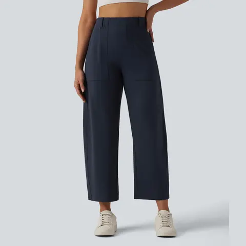 Halara DayStretch High Waisted Barrel Leg Casual Pants with Pockets