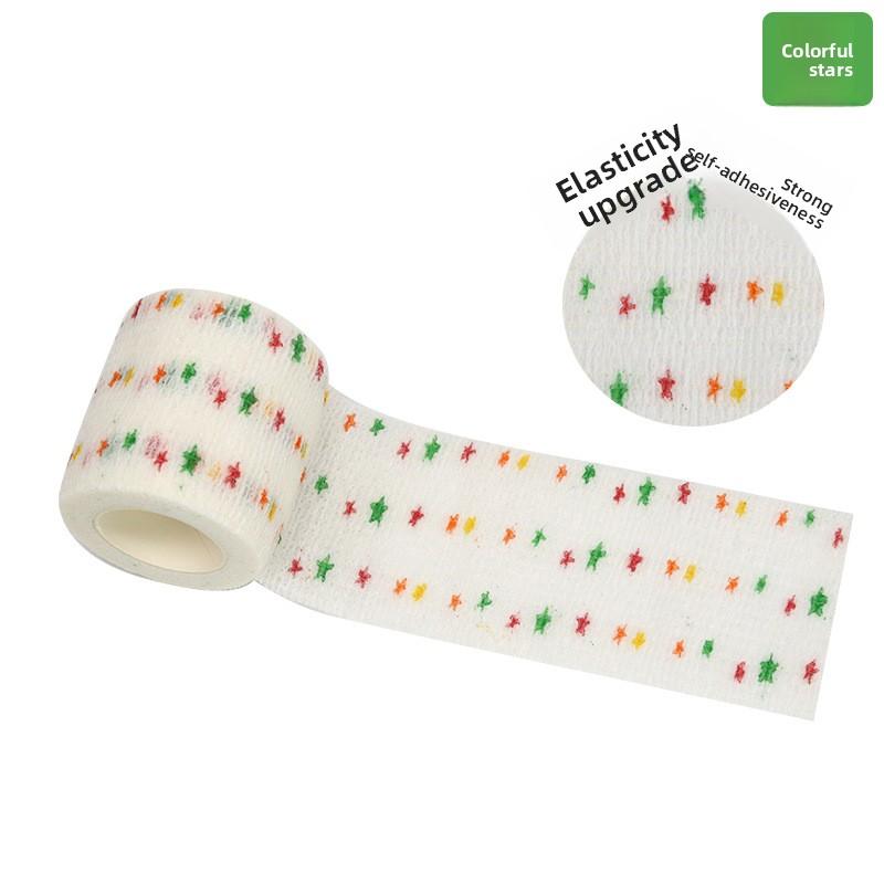 Color cartoon, pet self-adhesive bandage, dog animal foot-wrapping anti-dirt bandage, elastic ankle finger bandage