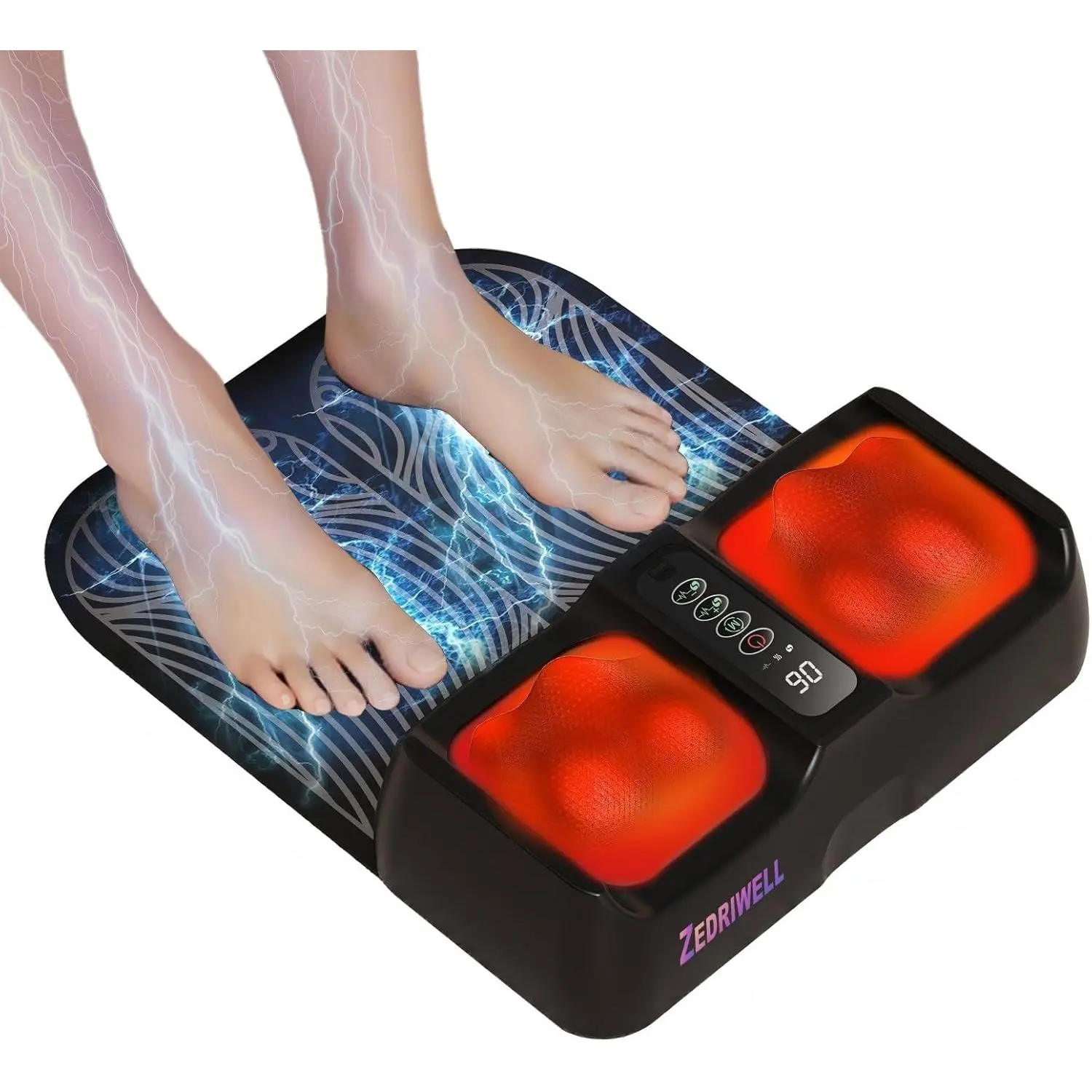 Electric Foot Massager with Heat – Shiatsu Foot Massage Device, for Home, Office & Travel
