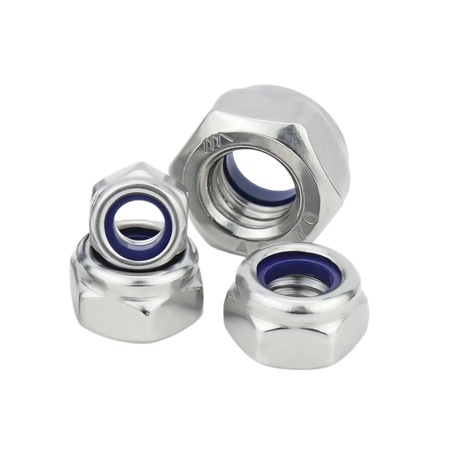 20 Pcs M6 Lock Nuts, 304 Stainless Steel Nylon Insert Locknuts, Vibration & Corrosion Resistant, Self-Locking Hex Nuts for Automotive, Machinery & DIY