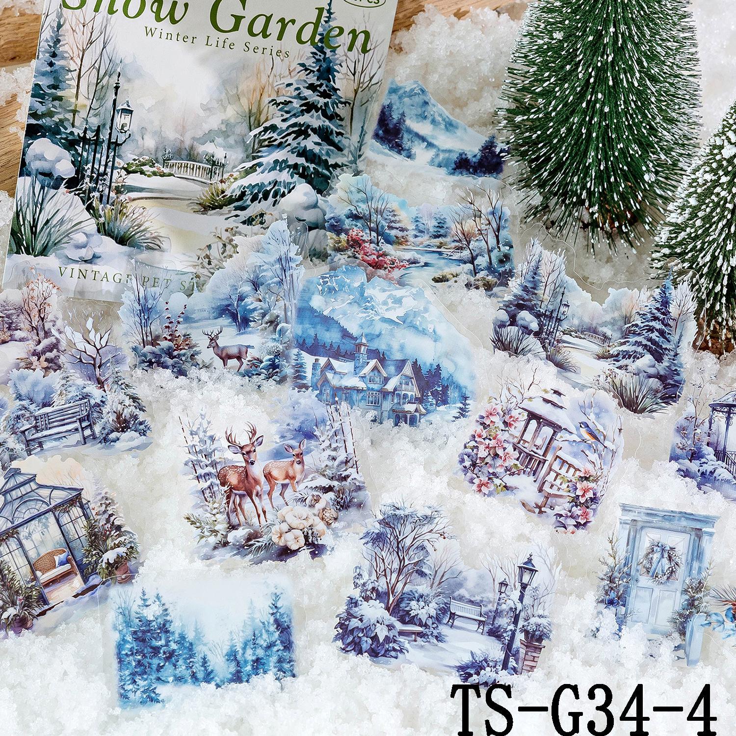 Vintage Scene Pattern Sticker, 30pcs/pack Scrapbooking & Stamping Sticker Set, Diy Decorative Sticker for Scrapbooking & Journal Making