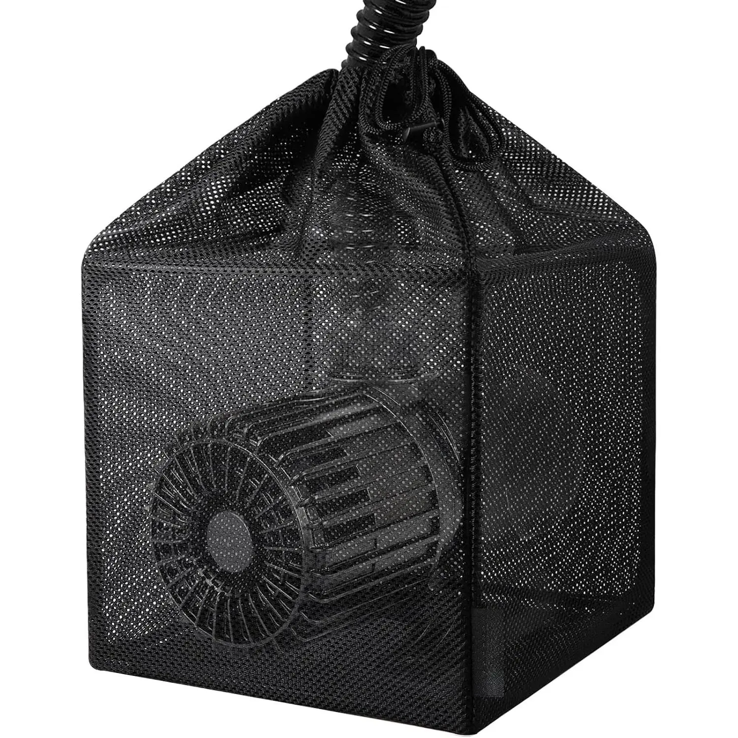 Pond Filter Bag, Pump Barrier Bag, Anti-Clogging Cube Filter Box, Black Media Bag Pump Mesh Bag for Outdoor Water Fish Ponds(10 inch)