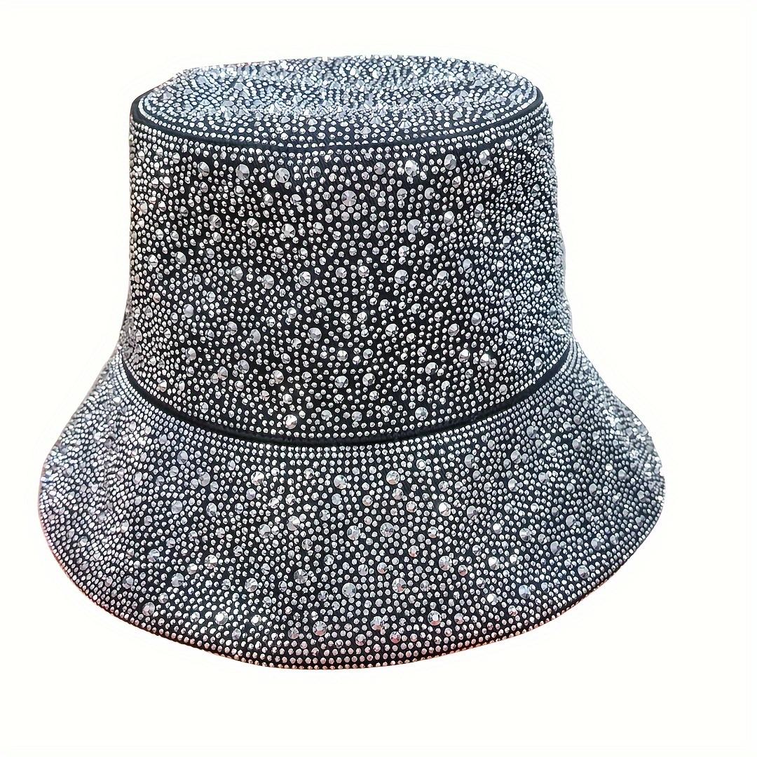 Fashionable High-Quality Rhinestone Bucket Hat for Spring And Summer, Versatile Outdoor Casual Hat for Women