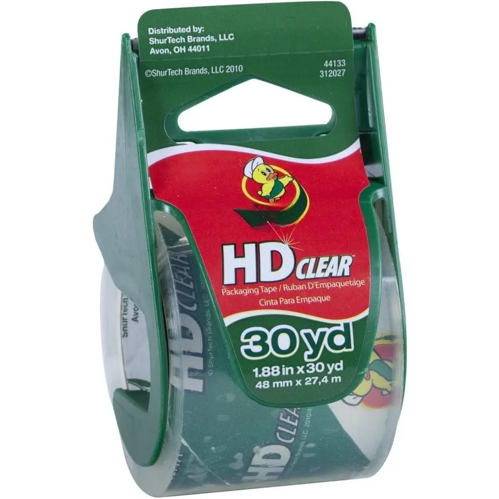 Clear Heavy Duty Packing Tape with Dispenser, 1.88 Inch x 30 Yard, 1 Roll (281650)