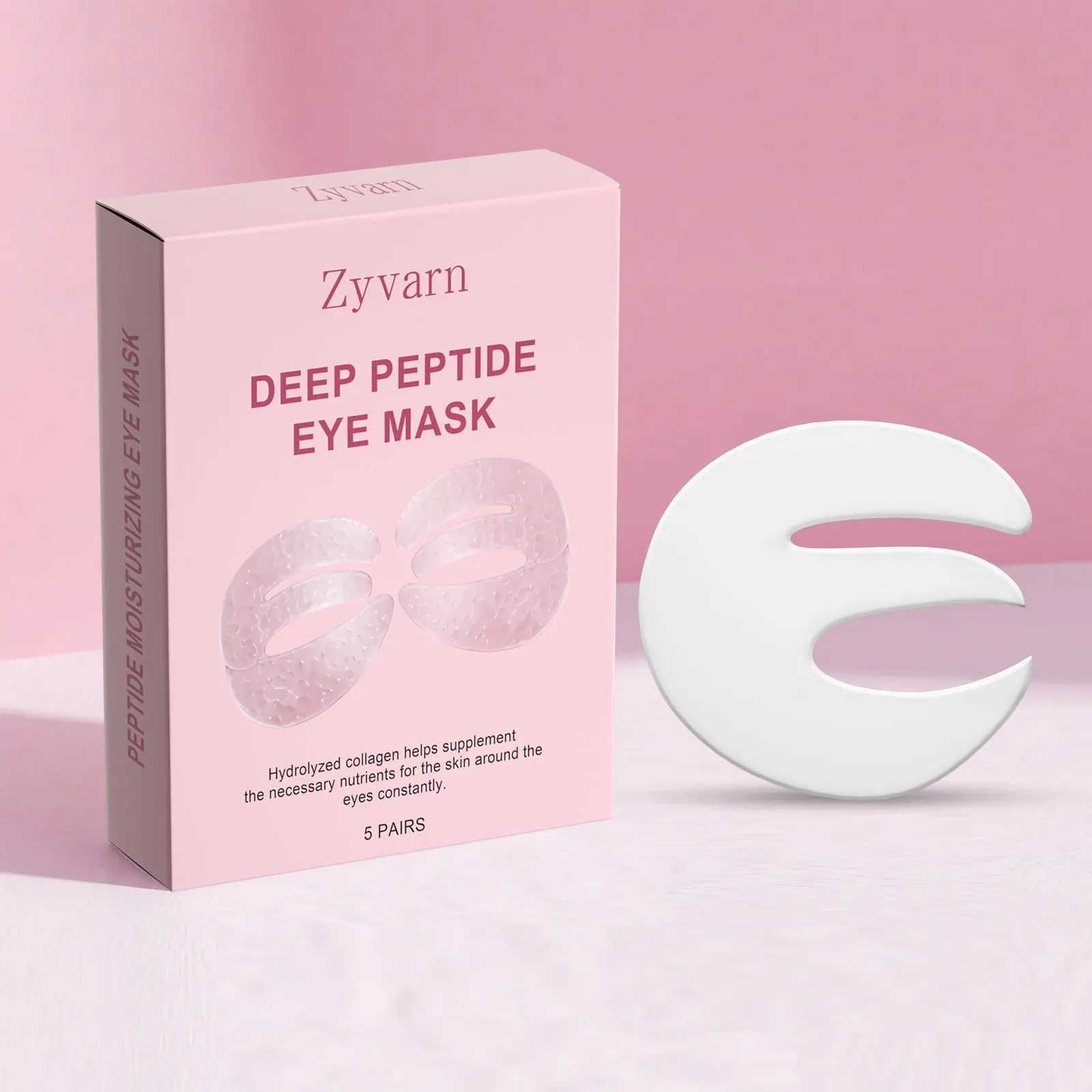 5 pairs of collagen eye mask patches set, comprehensively relieve swelling, smooth fine lines, enhance firmness, suitable for all skin types of eye care, bringing a full and nourishing feeling around the eyes
