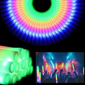 36 Pcs LED Foam Glow Sticks Bulk, Glow in The Dark Party Supplies, Foam Light Up Sticks 3 Modes of Color Flashing for Birthday, Wedding, Raves, Carnival, Halloween Christmas, New Year, Concertfidget toys