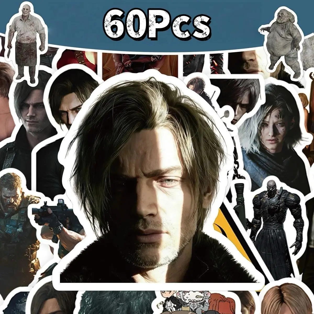 60Pcs Cool Resident Evil Stickers DIY Stickers Scrapbooking Phone Luggage Skateboard Waterproof Decals