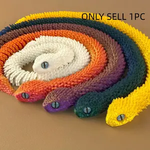 11.81 Inch Mini Snake Model, Realistic Eyes, Movable Joints, Vibrant Colors, Flexible Hinges, Art Craft Decor, Perfect for Gifts